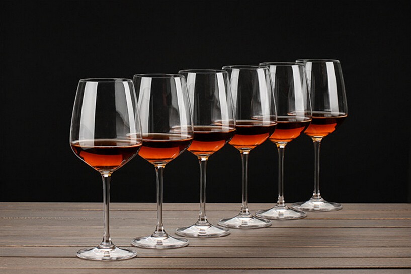 13 oz Strong Wine Glass for Red White by Machine Made High Stem Wine Glass