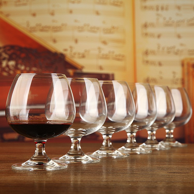 Haonai Short stem Brandy Snifter Glasses--Liquor Glass Bar Cups