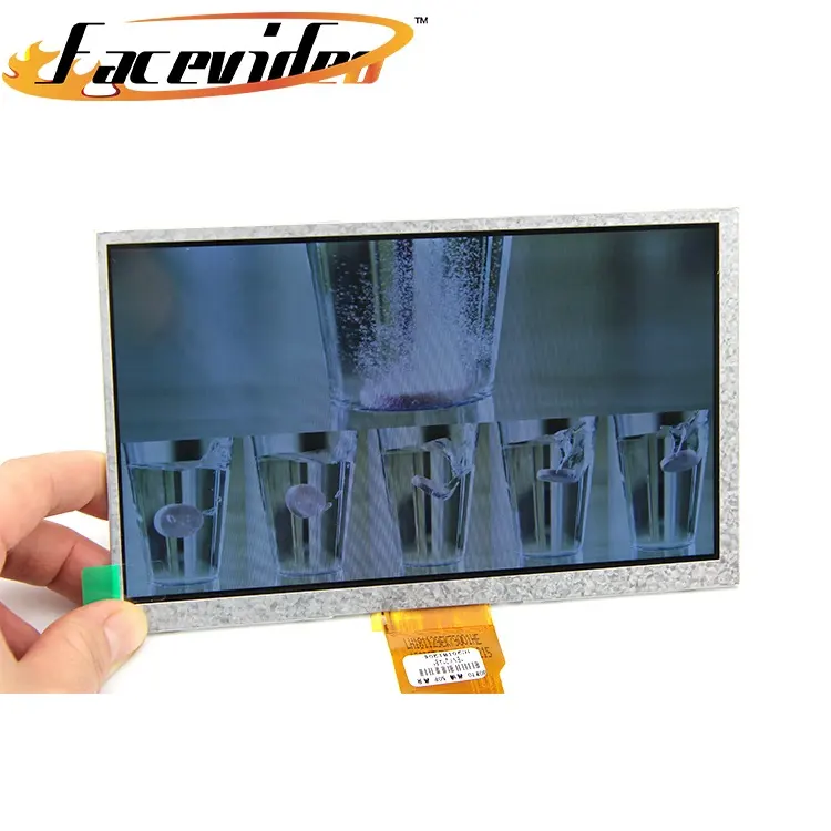 Hoge kwaliteit 7 inch transparante tft lcd display connector voor video brochure wenskaart papier reclame speler