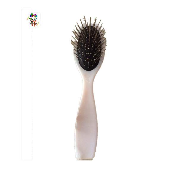 Белый антистатические ручка Профессиональные волос парики стали гребень HPC-0147