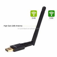 Adaptateur Wifi USB 5ghz 600mbps antenne Wifi 2dbi prise en charge Windows Mac 802.11ac carte réseau USB Dongle Wifi pour ordinateur portable de bureau