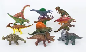 12 шт. жестяная коробка в упаковке пластиковая твердая археологическая Яркая модель динозавра в мире Дошкольная обучающая игрушка с карточкой с именем
