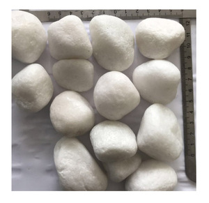 Un grade neige blanc cailloux pierre naturelle tumble cailloux paysage décorations cailloux - Product Image 5