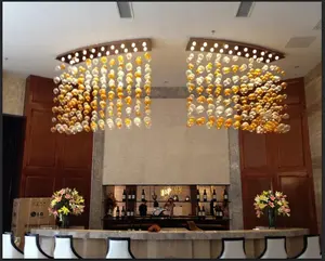 Hotel bar licht up plafond decor glas bubble bal opknoping hollow