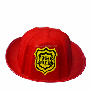 MH-2038 novedad fiesta divertido fieltro rojo <span class=keywords><strong>truckman</strong></span> bombero jefe casco sombrero - Product Image 2