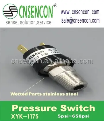 CNSENCON  XYK-114 and 117  oil water air pressure switch control air pressure switch 12 volt