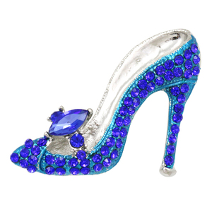 Broche de chaussure <span class=keywords><strong>à</strong></span> talons hauts en cristal entièrement incrusté plaqué <span class=keywords><strong>or</strong></span> de créateur de mode, <span class=keywords><strong>épingle</strong></span> de sûreté - Product Image 5