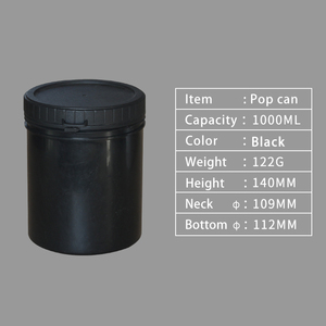 Nhà Sản Xuất 150Ml Đến <span class=keywords><strong>1000Ml</strong></span> Vòng Rỗng Dung Tích Cao Pp Nhựa Trắng Đen Rõ Ràng Jar Mát Bia Thực Phẩm Có Thể Với Niêm Phong Dòng - Product Image 4