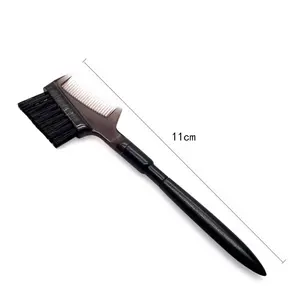 Professional Travel Custom Personal Beauty Tool Dual-End Plastic Material Eyebrow Hair Brush Groomer & Eyelash Comb