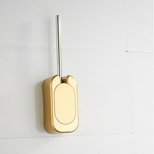 Mango decorativo <span class=keywords><strong>de</strong></span> acero inoxidable para limpieza profunda, soporte adhesivo <span class=keywords><strong>de</strong></span> plástico ABS para cepillo <span class=keywords><strong>de</strong></span> inodoro - Product Image 5