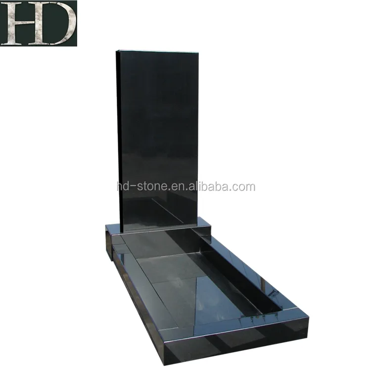 Russia Style Black Granite Tombstone with High Quality, Chinese Shanxi Black Granite Carving Tombstone with Cheap Price