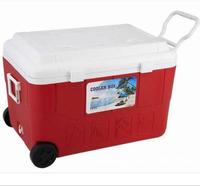 Glacière avec roues 2 tables et 2 tabourets pour pique-nique de pêche en plein air