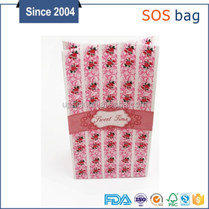 China precio de fábrica pink rose flower design bolsa de papel de regalo - Product Image 6