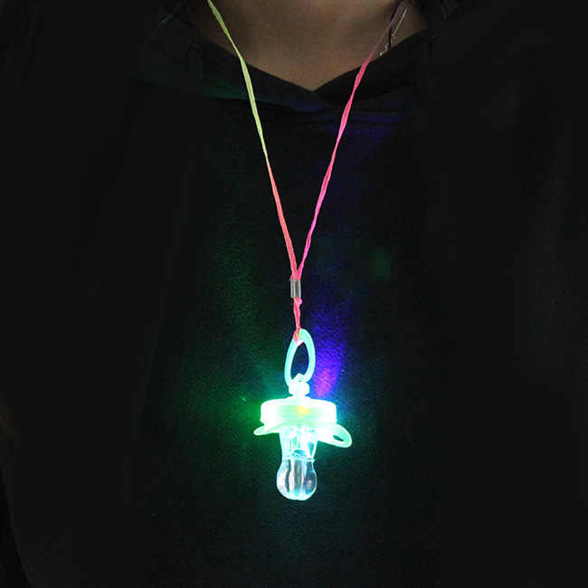 Colorful Night Light Flash LED Pacifier Rave Binkie Toy