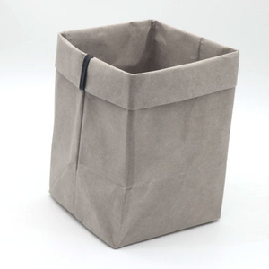 Kích Thước L Đa Chức Năng Có Thể Giặt Kraft Paper Bag Series, Văn Phòng, Nhà Máy Lưu Trữ Túi Giấy Tái Sử Dụng MOQ Thấp Có Thể - Product Image 1