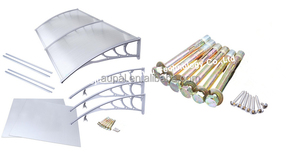 <span class=keywords><strong>Tettoia</strong></span> in Policarbonato Fai-da-Te 1000x2000mm / Pensilina / Riparo / Area Fumatori / Passerelle - Product Image 5