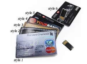 批量 2 GB/4 GB/8 GB 信用卡 USB 2.0 闪存驱动器接受 Paypal