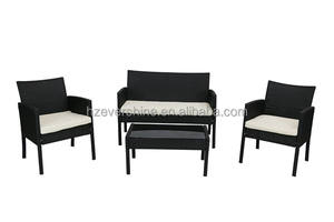 Meilleur Vendeur Promotionnel <span class=keywords><strong>pas</strong></span> <span class=keywords><strong>cher</strong></span> 4 pcs rotin canapé ensemble en osier <span class=keywords><strong>de</strong></span> résine mobilier d'extérieur achats en ligne - Product Image 1