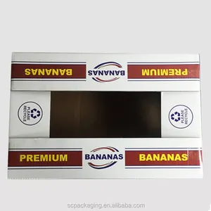 Boîte à fruits en carton avec Logo, emballage en vrac, tailles personnalisées, impression de banane, produit 100 pièces