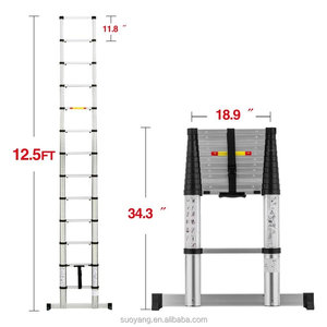 <span class=keywords><strong>Escalera</strong></span> Telescópica de 15 <span class=keywords><strong>Metros</strong></span>, <span class=keywords><strong>3</strong></span>.8M (15.5 Pies)/<span class=keywords><strong>3</strong></span>.2M (12.5 Pies) EN131-6, Bisagras para <span class=keywords><strong>Escalera</strong></span> Telescópica con Capacidad de Carga de 150 kg - Product Image 6