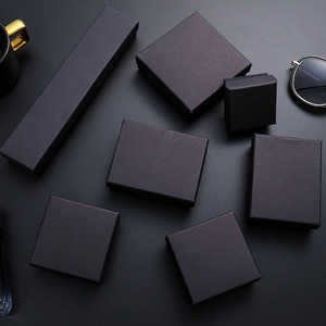 Custom Black Cardboard Packaging Paper Jewelry <strong>Box</strong> <strong>Earrings</strong> Bracelets Necklace Pendant Jewelry <strong>Gift</strong> <strong>Box</strong> with Sponge - Product Image 3