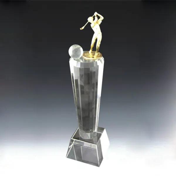 Design unico K9 di cristallo premi e trofei di golf trofeo souvenir