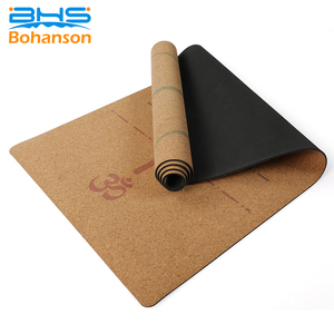 Écologique en gros étiquette privée imprimée tpe tapis de yoga en liège <span class=keywords><strong>5mm</strong></span> - Product Image 1