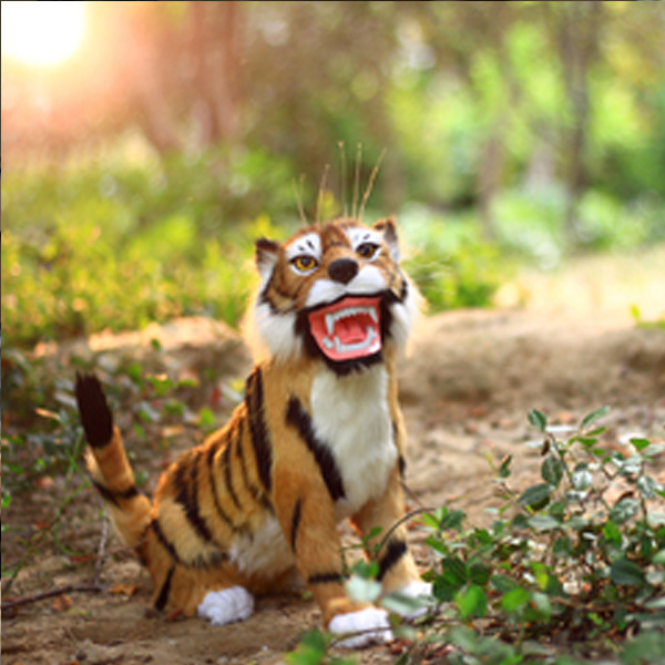 Scare plush soft touch aging Tiger plastic toy