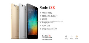 Original <span class=keywords><strong>Xiaomi</strong></span> <span class=keywords><strong>Redmi</strong></span> <span class=keywords><strong>3</strong></span> <span class=keywords><strong>S</strong></span> Primer Teléfono Móvil 4100 mAh Huella Digital ID Snapdragon 430 Octa Core 5 "13MP Cámara - Product Image 5