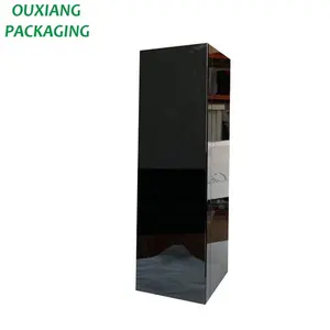 Thiết kế mới đàn piano màu đen sơn mài kết thúc sang trọng bằng gỗ 3 L Sâm Banh chai hộp quà tặng