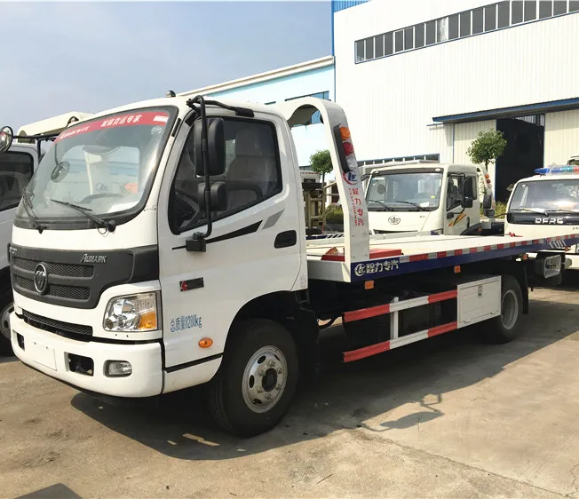 2021 yeni Foton flatbed wrecker çekici kamyon 3-4T çekme tamir kamyonu filipinler satılık