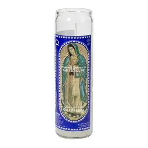 Vela al por Mayor, Frascos de Vidrio Mexicanos Hispanos, Velas Religiosas Aromáticas - Product Image 1