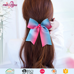 Various colors large butterfly ribbon bow hair accessories for women - Product Image 1