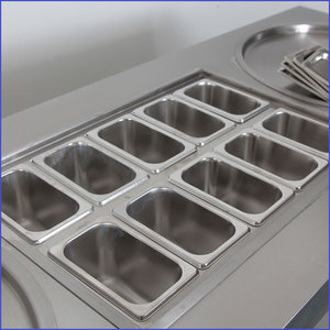 Chúng tôi kho vận chuyển 10-bể CuộN Máy làm kem mới phẳng Pan chiên <span class=keywords><strong>Ice</strong></span> <span class=keywords><strong>Cream</strong></span> Maker cho trái cây sữa nước thành phần - Product Image 5