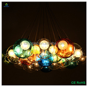 Forma contemporánea Colorida Bola Burbuja de Cristal Colgante Colgante de Luz - Product Image 2