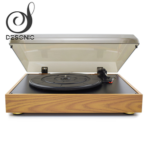 Gramophone en bois classique, lecteur de disques vinyles, tourne-disque avec plateau de taille standard et fonction de retour automatique, fabrication en usine 2019 - Product Image 3