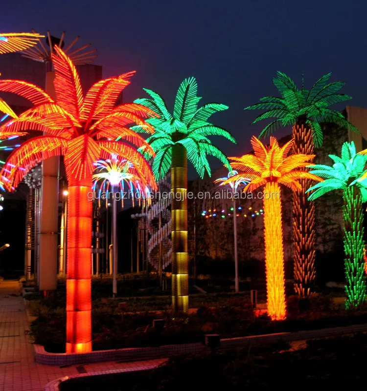 Led yapay dekoratif açık ışıklı palmiye ağacı