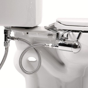 NZMAN Koud en Warm Water Messing Bidet, Bidet met alle metalen fitting, Attachable Bidet Systeem, Chrome