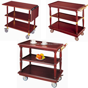 <span class=keywords><strong>Chariot</strong></span> <span class=keywords><strong>de</strong></span> <span class=keywords><strong>service</strong></span> à vin en bois au <span class=keywords><strong>design</strong></span> moderne avec 3 étagères pour la salle à manger, l'hôtel et la cuisine - Product Image 3
