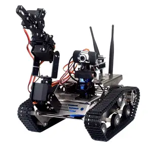 IOSAndroid PC制御によるArduino Vehicle Robotics Camera Educational Kit用アーム付きワイヤレスWifiマニピュレーターロボットカー