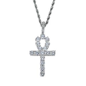 <span class=keywords><strong>Collana</strong></span> con Ciondolo a Croce Anha Placcato Oro CN019 Stile Hip Hop con Catena a Corda e Micro Pavé di <span class=keywords><strong>Pietre</strong></span> CZ per <span class=keywords><strong>Uomo</strong></span> e Donna - Product Image 3