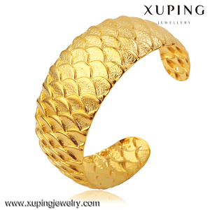 XL5027 xuping joyería de imitación, brazalete de puño chapado en oro, brazalete de oro nupcial de escala de dragón - Product Image 5