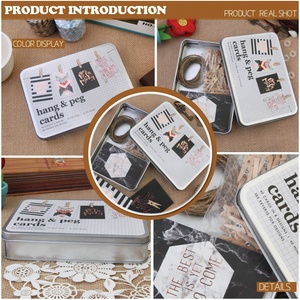 Cartoline con messaggio di Design personalizzato carte <span class=keywords><strong>regalo</strong></span> di carta Creative in scatola di latta per regalare regali personalizzati - Product Image 3