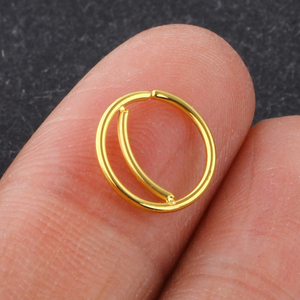 Anello per Naso a Luna in Acciaio Inossidabile, Piercing Indiano per Setto Nasale, Gioielli per il Naso, Piccolo Anello per Piercing per Donna e Uomo - Product Image 5