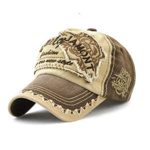Tùy chỉnh mòn ra vá Logo CHA <span class=keywords><strong>hat</strong></span> thời trang đau khổ Mũ bóng chày mũ - Product Image 3
