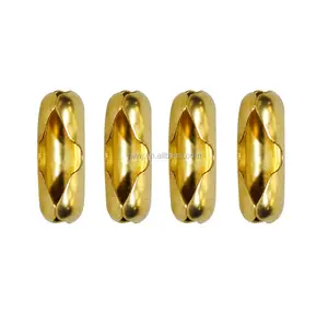 Stainless Steel Ball Chain Connector Clasp Gold plating Metal Connector