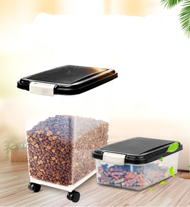 Fabricante de Fábrica por atacado Cat <span class=keywords><strong>Dog</strong></span> Pet Food Recipiente De Armazenamento Da Lata De Plástico