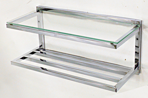 Kệ nhà tắm góc bằng kính cường lực hiện đại, chất lượng tốt, gắn tường bằng kim loại - Product Image 2