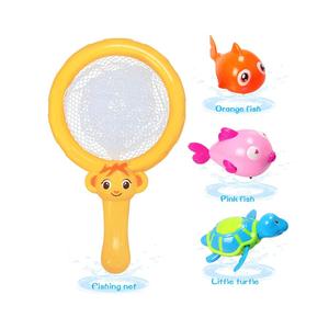 Jouets de bain pour bébé-Filet de pêche amusant pour <span class=keywords><strong>piscine</strong></span> avec <span class=keywords><strong>tortue</strong></span> en plastique et deux poissons-Super amusant pour la salle de bain et la <span class=keywords><strong>piscine</strong></span>-Fabriqué en ABS - Product Image 6