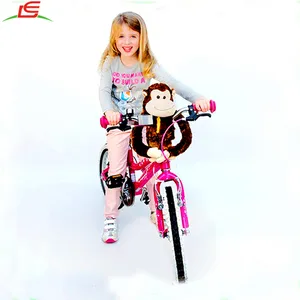 定制猴子毛绒泰迪玩具踏板车自行车配件，带包裹圆形秘密储物拉链口袋